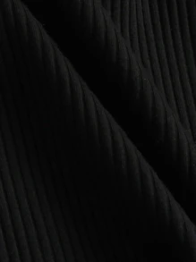 Young Girl Houndstooth Bow Pullover & Paperbag Waist Belted Pants - Black and White - View 3