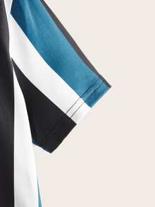 SHEIN Tops con trai Lá thư Sọc Giải trí - Nhiều màu - Xem 4