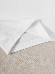 SHEIN Bộ hai mảnh Gái Gân đan Lá thư Ăn mặc đẹp - Đen và trắng - Xem 4