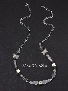 Những người đàn ông thời trang và phổ biến Vòng cổ trang trí hình bướm & xúc xắc bằng thép không gỉ Phong cách Punk Hip Pop cho món quà trang sức và cho một vẻ ngoài sành điệu - Nhiều màu - Xem 3