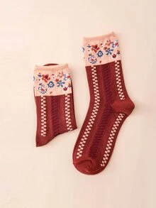 Vớ phi hành đoàn in hoa - Nhiều màu - Xem 4