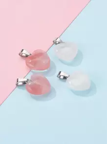 4 chiếc Mặt dây chuyền trái tim DIY - Nhiều màu - Xem 3