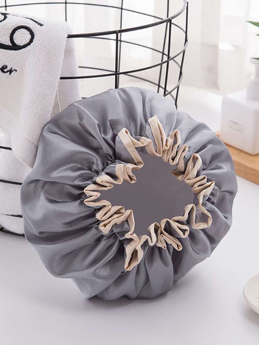 Plain Waterproof Shower Cap - Grey - View 1
