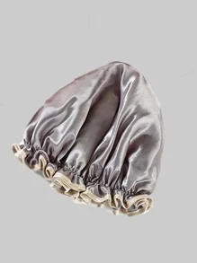 Plain Waterproof Shower Cap - Grey - View 4