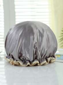 Plain Waterproof Shower Cap - Grey - View 2