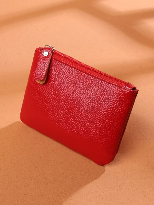 Litchi Embossed Coin Case Lightweight,Fashion Money For Anniversary,For Birthday Gift,For Gift White-Collar Workers,For Male,For Female