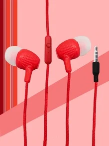 1 tai nghe in-ear đồng màu - Đỏ - Xem 1