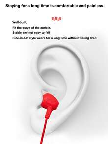 1 tai nghe in-ear đồng màu - Đỏ - Xem 4