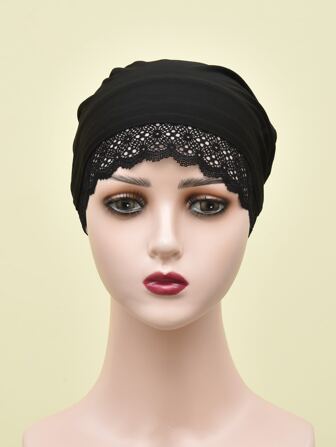 Lace Trim Hat Bonnet Hair Bonnet Turban Valentine's Day Valentines