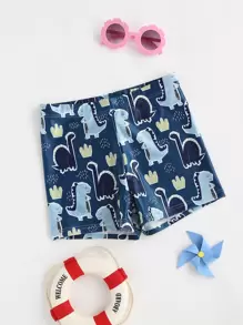 小男童卡通恐龍泳褲 - 彩色 - 查看 1