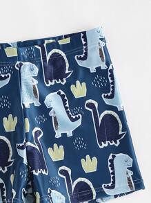 小男童卡通恐龍泳褲 - 彩色 - 查看 3