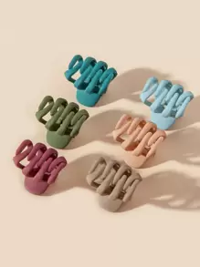 6入組小女童髮爪 - 彩色 - 查看 1