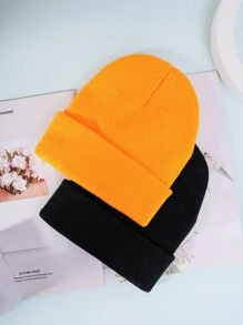 2入組字母標籤裝飾豆豆帽 - 彩色 - 查看 2