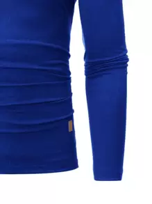 Manfinity Men Mock Neck Patch Detail Tee - Royal Blue - View 3