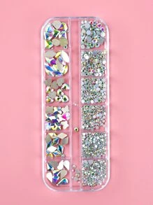 1box Rhinestone Nail Art Decoration - Mauve Purple - View 2