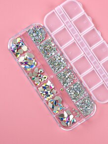 1box Rhinestone Nail Art Decoration - Mauve Purple - View 4