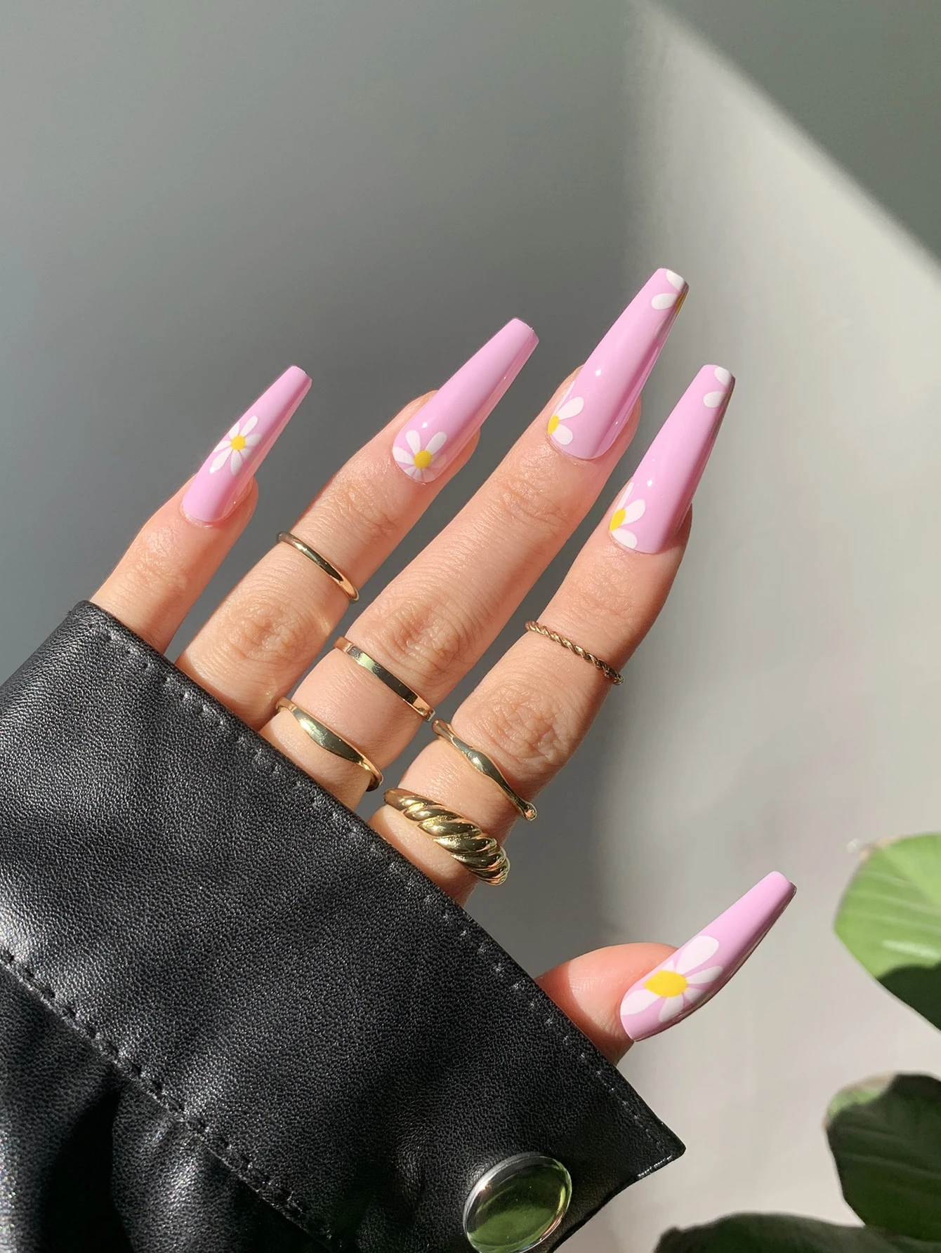 24 St Blommigt Monster Losnaglar 1ark Tape 1 St Nagelfil Shein Se