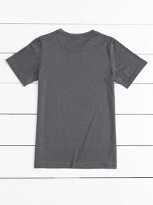 Áo thun Plus size Slogan Giải trí - Màu xám đen - Xem 2