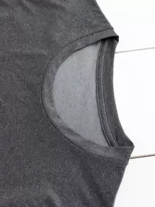 Áo thun Plus size Slogan Giải trí - Màu xám đen - Xem 3