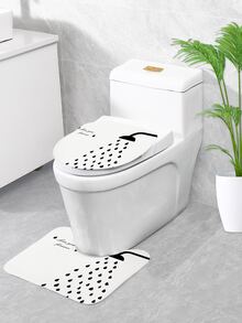 1pc Waterdrop Pattern Bath Rug Or 1pc Shower Curtain Home Bathroom Decor Floor Carpet Outdoor Rug Door Mat Fall Decor Bathroom Accessories Back To School Entryway Decor - Multicolor - View 2
