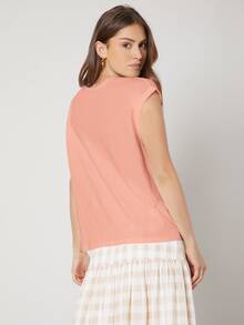 MOTF PREMIUM Camiseta de manga murciélago de modal - Rosa coral - Ver 2