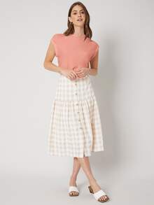 MOTF PREMIUM Camiseta de manga murciélago de modal - Rosa coral - Ver 5