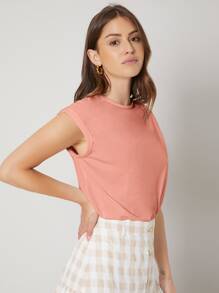 MOTF PREMIUM Camiseta de manga murciélago de modal - Rosa coral - Ver 9