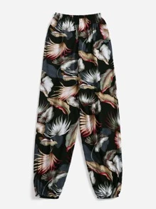 1入組熱帶圖案束腳褲 - 彩色 - 查看 1