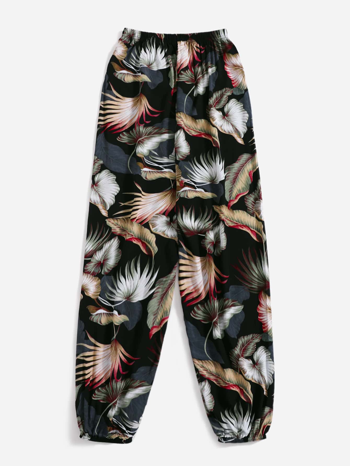 1入組熱帶圖案束腳褲 - 彩色 - 查看 1