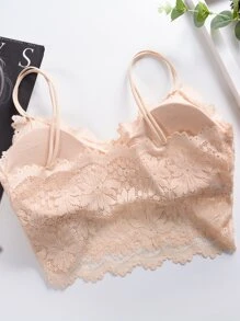 Girls 3pcs Scallop Trim Lace Bralet - Multicolor - View 2