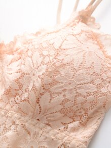 Girls 3pcs Scallop Trim Lace Bralet - Multicolor - View 3