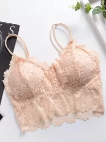 Girls 3pcs Scallop Trim Lace Bralet - Multicolor - View 5