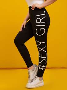 Quần lót kích thước lớn Lá thư Giải trí - màu đen - Xem 1