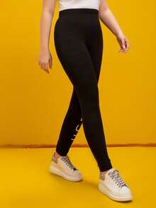 Quần lót kích thước lớn Lá thư Giải trí - màu đen - Xem 3