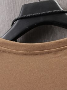 Manfinity Homme 男士山圖案T恤 - 摩卡棕 - 查看 4