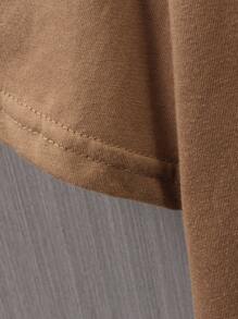 Manfinity Homme 男士山圖案T恤 - 摩卡棕 - 查看 3