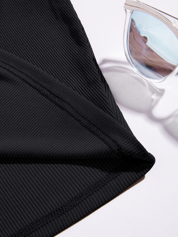 Zip Half Mock Neck Crop Tank Top SHEIN USA