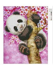 熊貓圖案DIY無邊框水鑽繪畫 - 彩色 - 查看 3