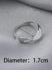 不对称形状袖口戒指 - 銀色 - 查看 4