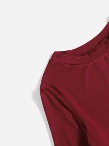 SHEIN EZwear Solid Top & Plaid Print Cami Dress - Black - View 3