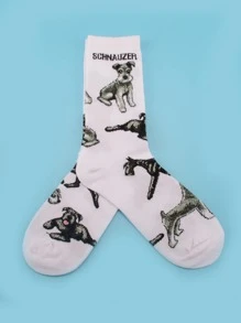 男士動物印花中筒襪 - 彩色 - 查看 2