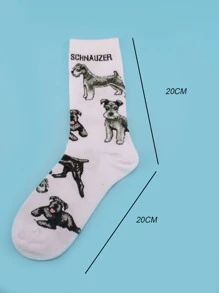 男士動物印花中筒襪 - 彩色 - 查看 3