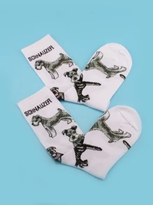 男士動物印花中筒襪 - 彩色 - 查看 4