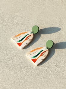幾何耳墜 - 彩色 - 查看 3