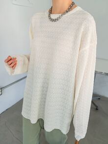 DAZY Áo len nữ màu trơn Giải trí - Màu be - Xem 7