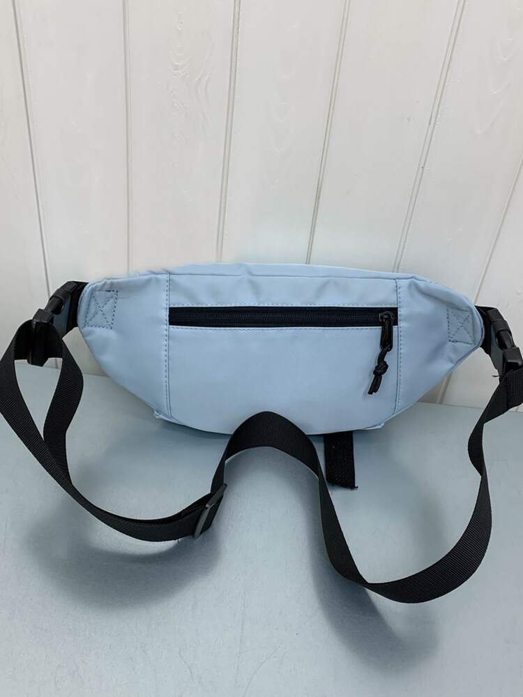 Buckle & Knot Decor Fanny Pack - Màu xanh lam - Xem 5