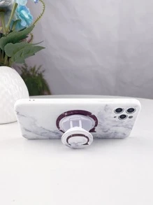 Funda para móvil con estampado de letra con agarre de teléfono sobresaliente - Multicolor - Ver 2