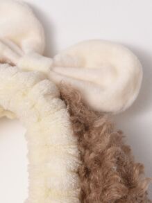 Diadema con decoración de orejas de peluche y moño - Multicolor - Ver 3