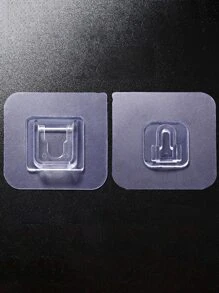 1 Bộ 4/8/10 Cặp Móc Lưu Trữ Dính Trong Suốt Có Khóa - Trong sáng - Xem 1