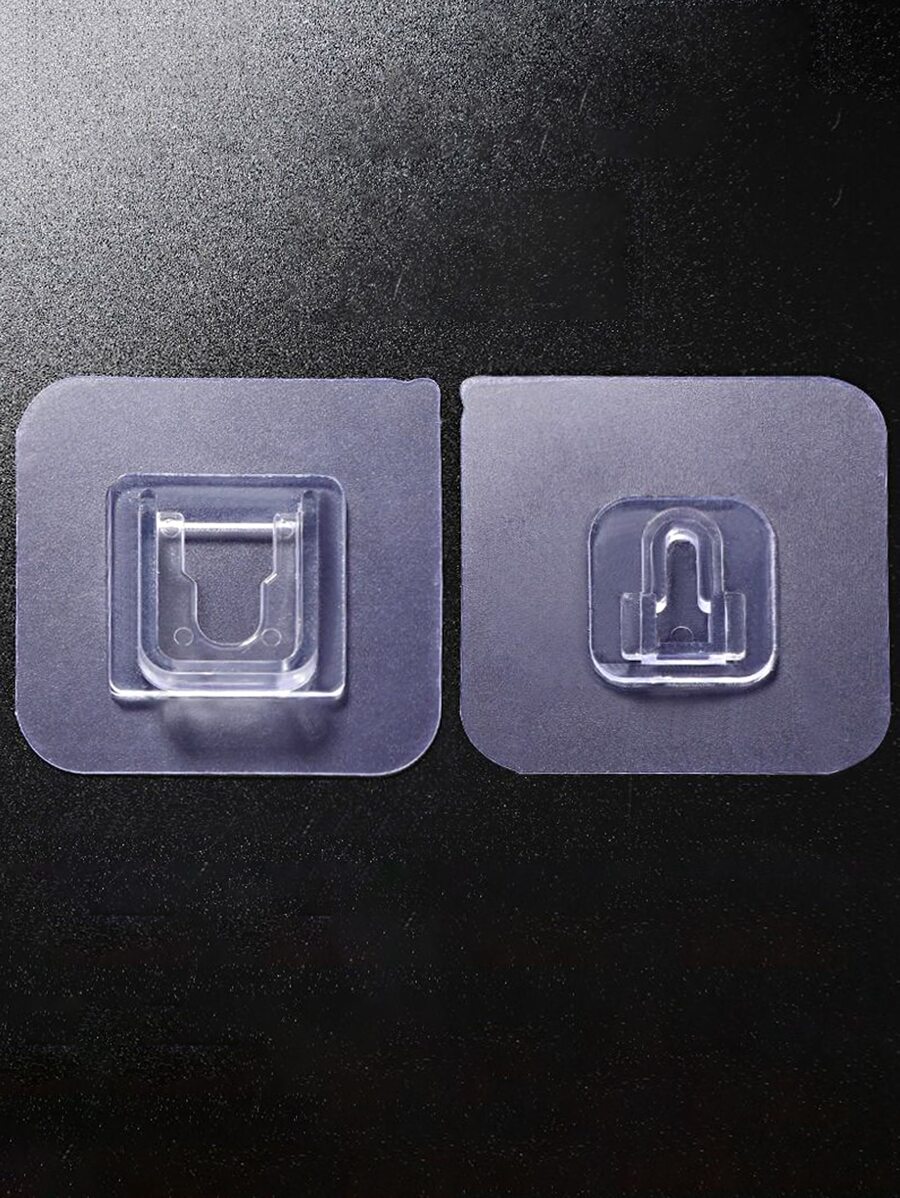 1 Bộ 4/8/10 Cặp Móc Lưu Trữ Dính Trong Suốt Có Khóa - Trong sáng - Xem 1